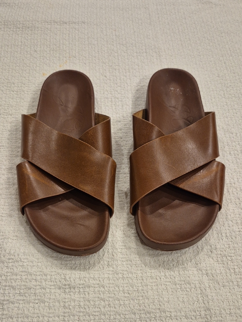 J. Crew Brown Slide Sandals